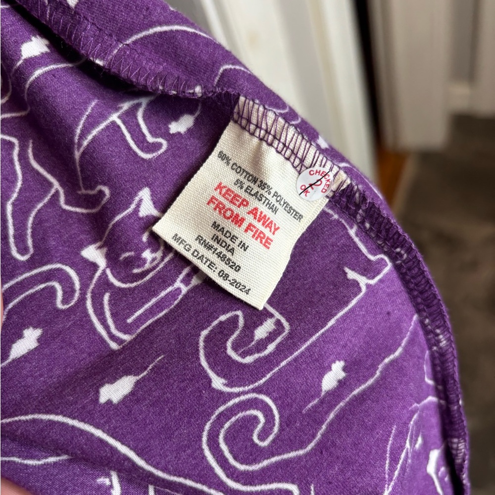 Svaha Cat and Mouse‎ Burnout Cardigan Purple Open Front Pocket Sweater Size XS - Picture 5 of 5